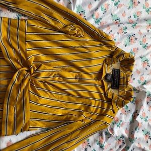 Long sleeve button down shirt.